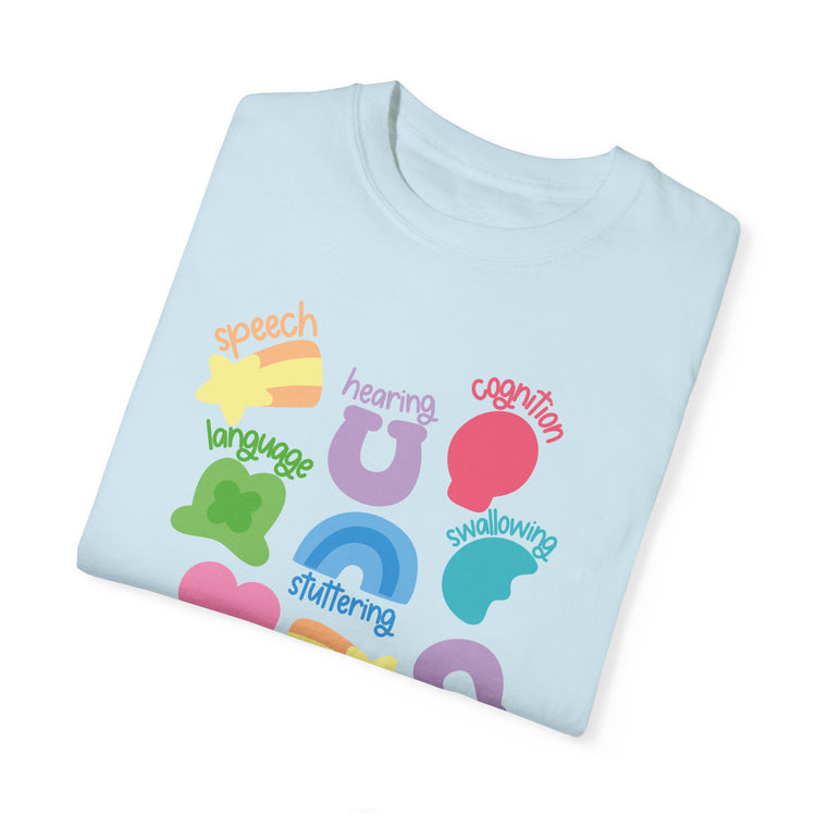 lucky speech charms comfort colors tee