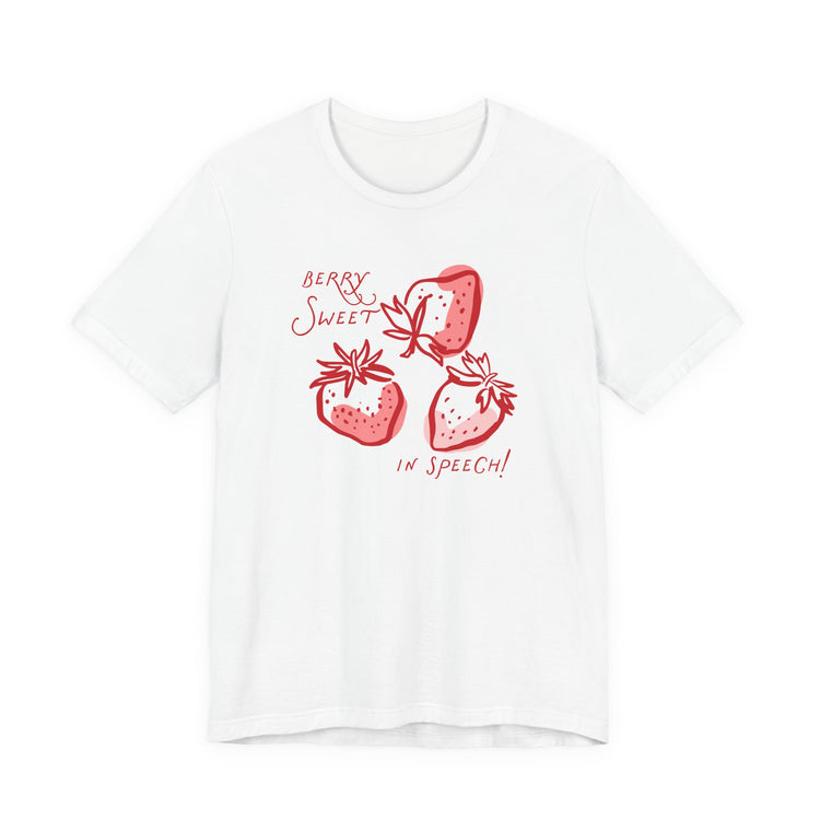 strawberry speech short sleeve tee