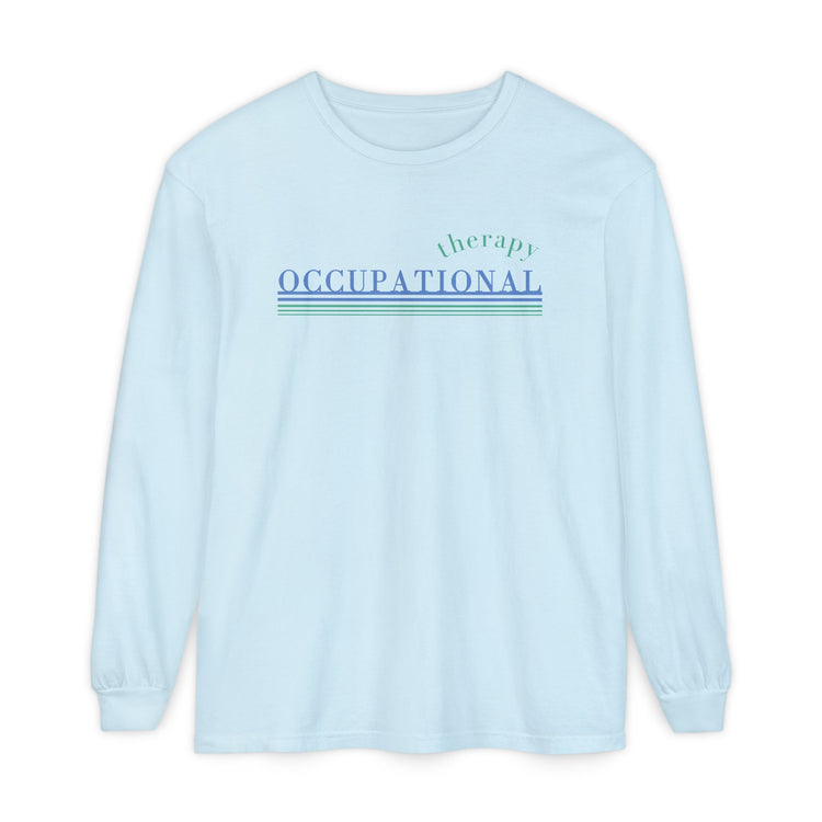 OT blue lines comfort colors long sleeve tee