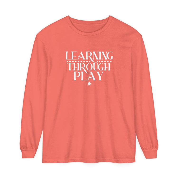 learning through play comfort colors long sleeve tee