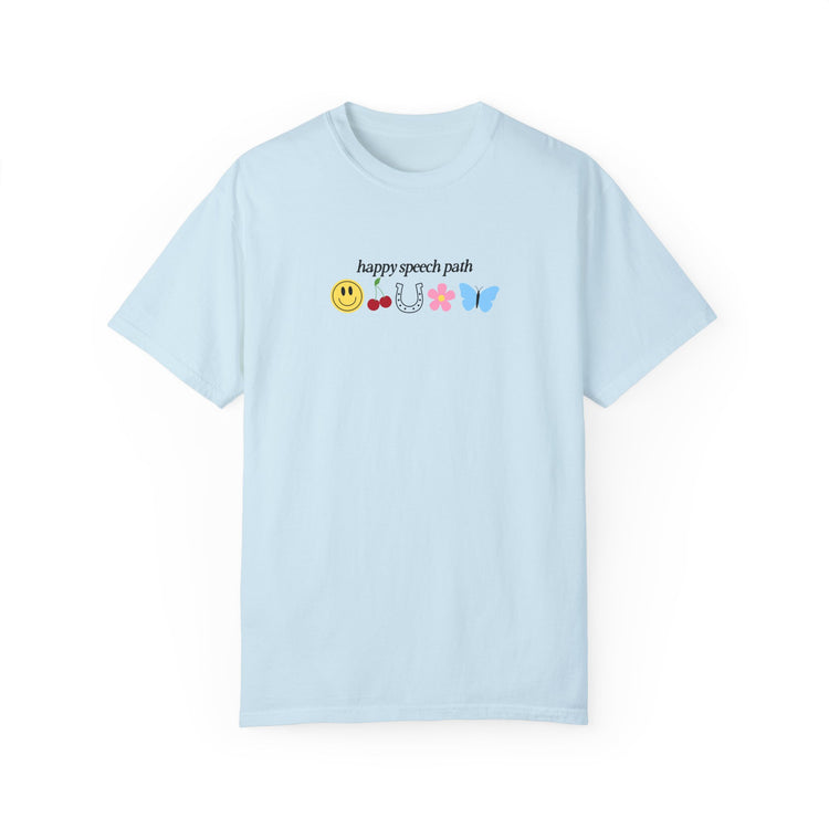 happy speech path comfort colors tee