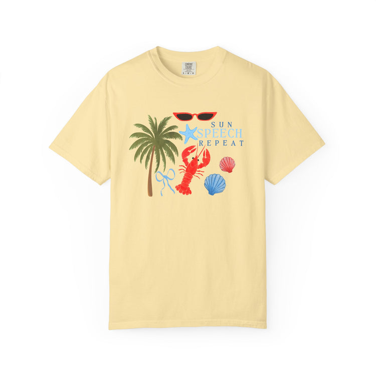 sun speech repeat comfort colors tee