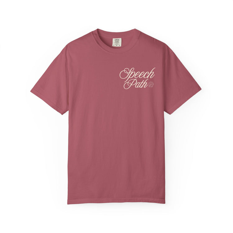 speech path high tides front/back comfort colors tee