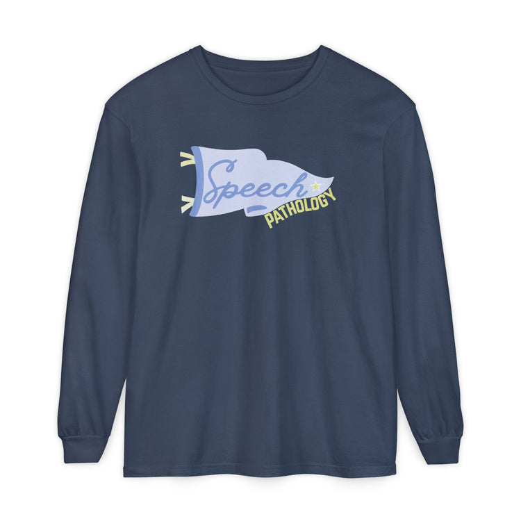 speech pennant flag long sleeve tee