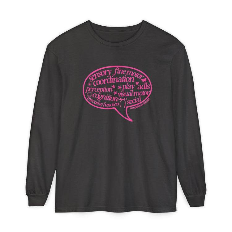 OT pink scope bubble comfort colors long sleeve tee