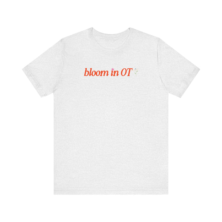 bloom in OT front/back short sleeve tee