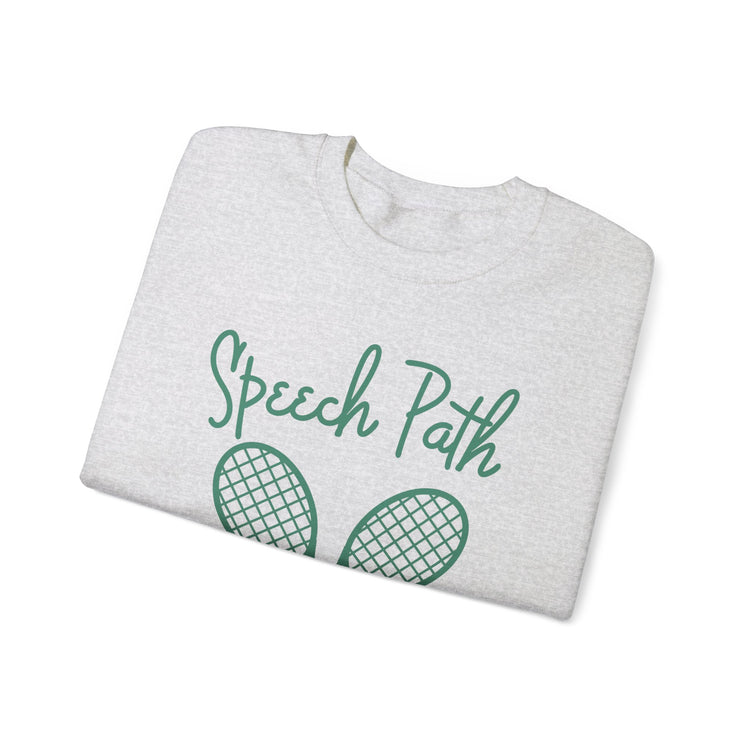 speech path beverly hills tennis crewneck