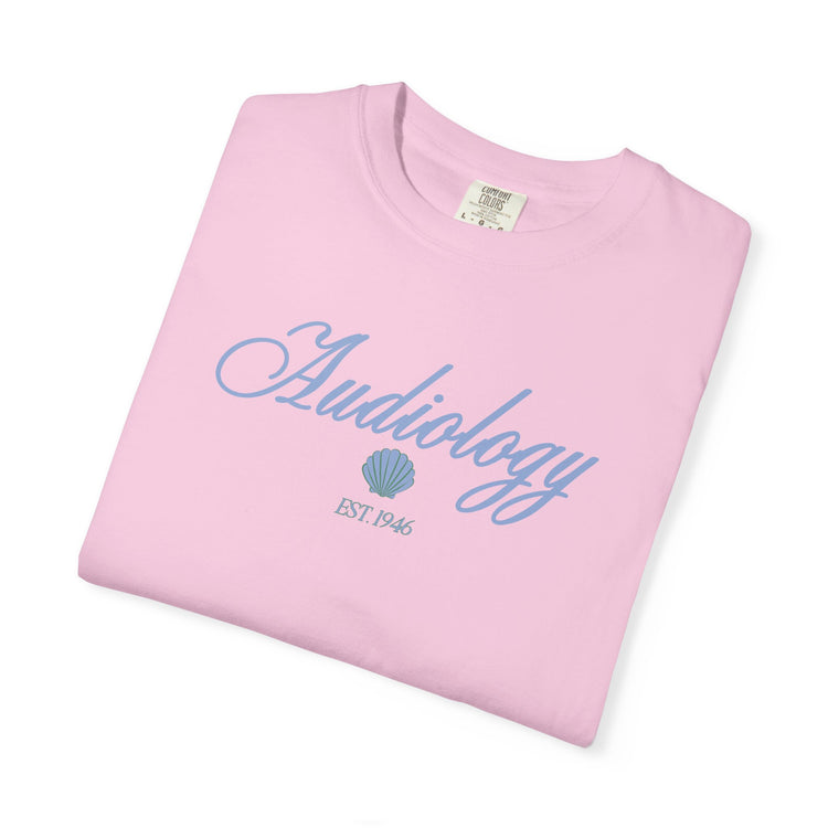 audiology clam est. 1946 comfort colors tee