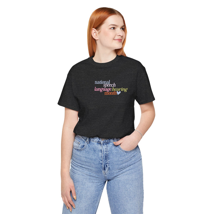 NSLHM heart colorful short sleeve tee