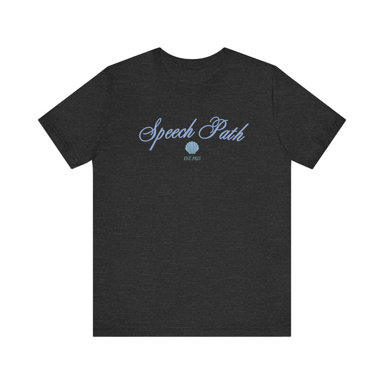 speech path clam short sleeve tee