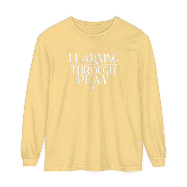 learning through play comfort colors long sleeve tee