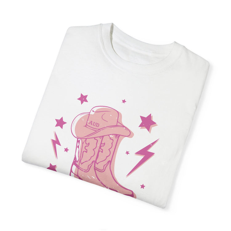 cowboy boots audiology comfort colors tee