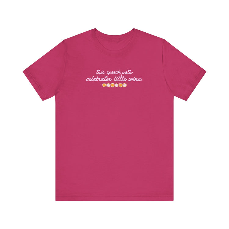 speech path little big wins front/back short sleeve tee