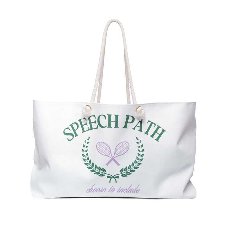 speech path oversized tote bag