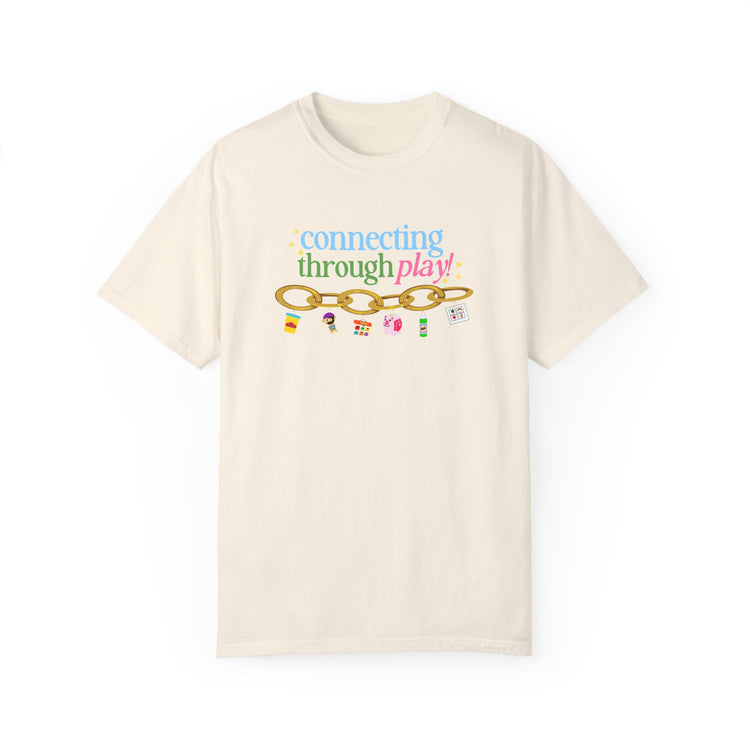 connecting through play chain comfort colors tee