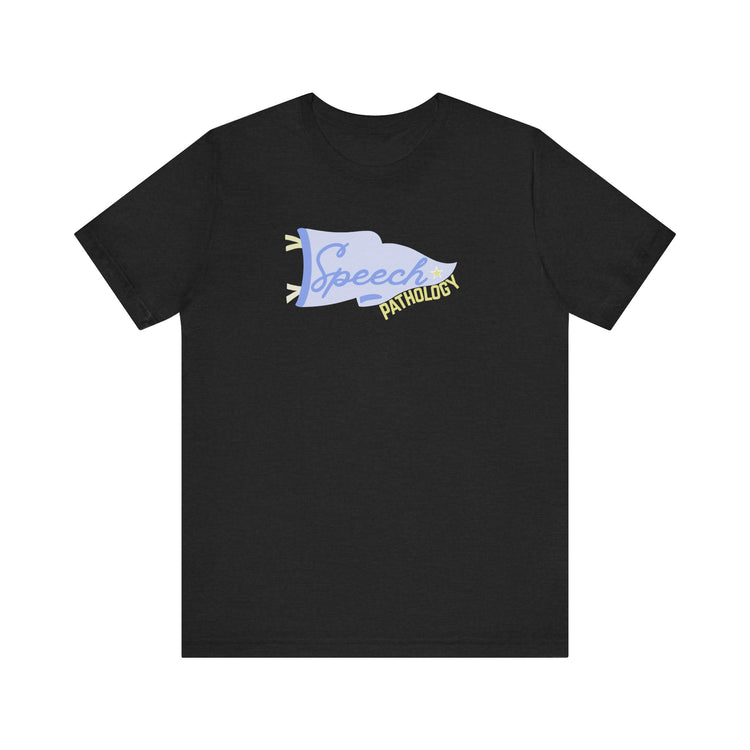 speech pennant flag short sleeve tee
