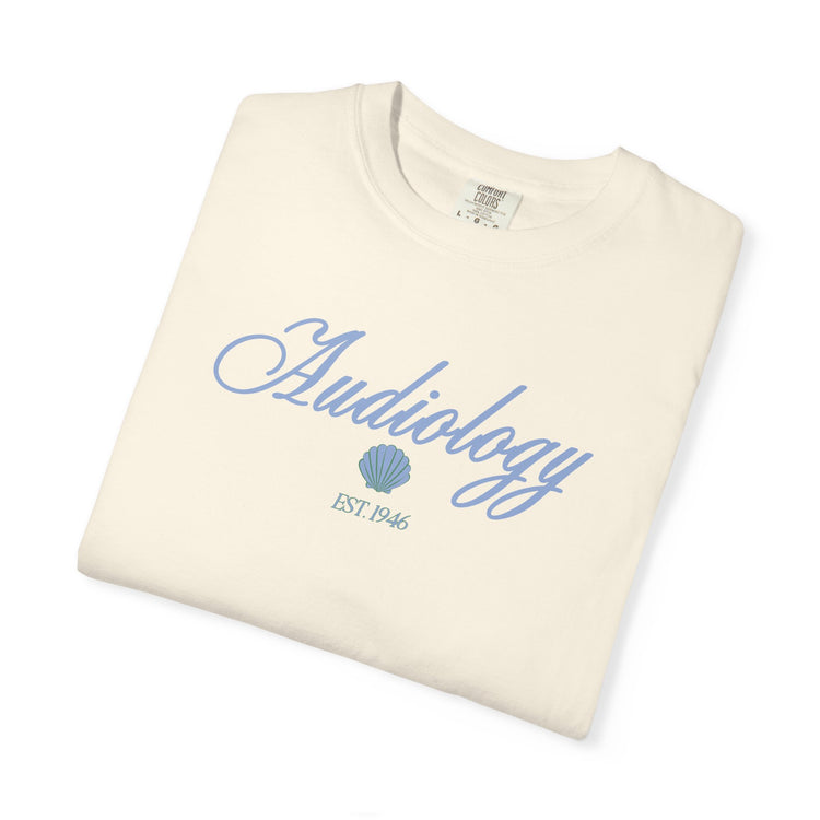 audiology clam est. 1946 comfort colors tee