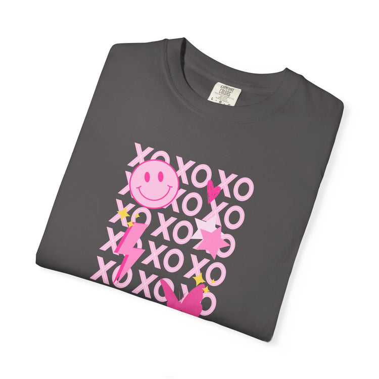 OT xoxo pink comfort colors tee