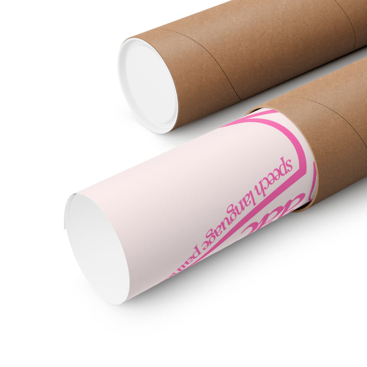 speech scope pink bubble wall poster