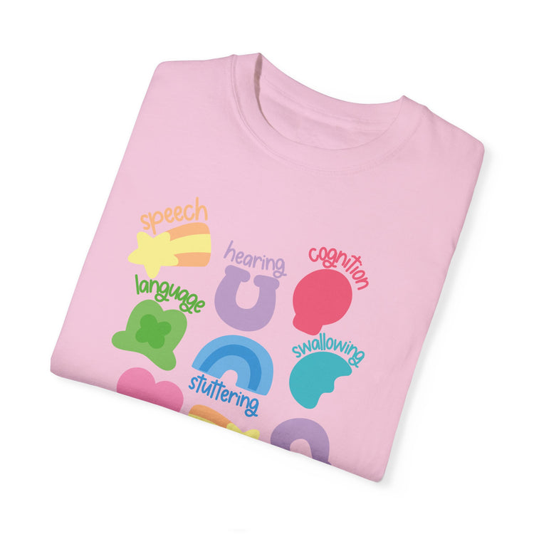 lucky speech charms comfort colors tee