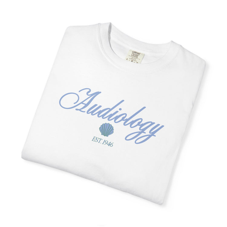 audiology clam est. 1946 comfort colors tee