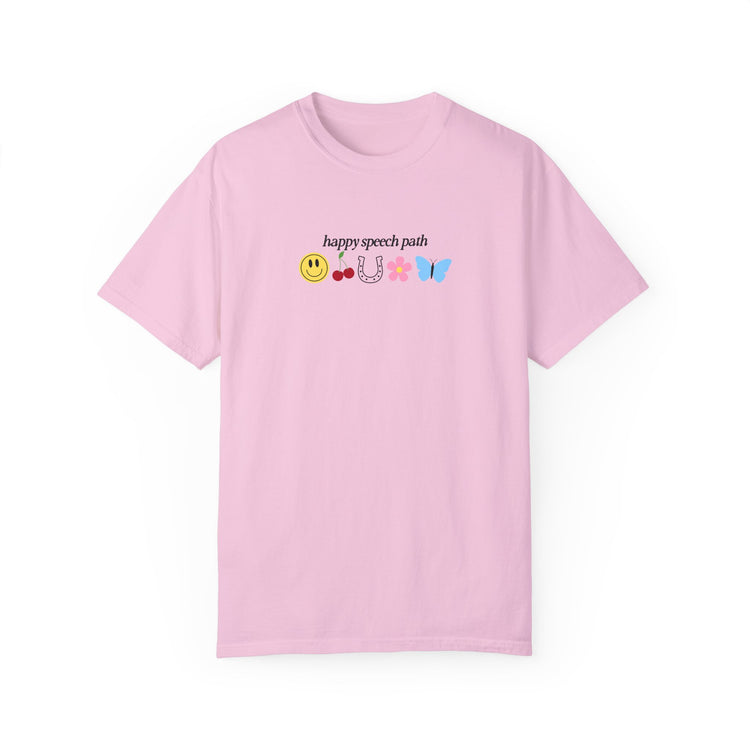 happy speech path comfort colors tee