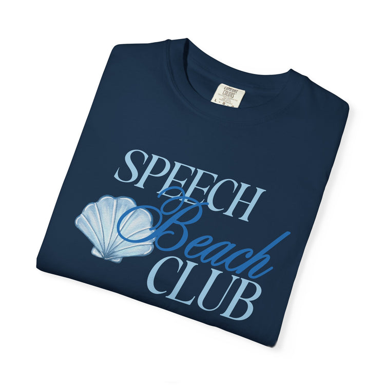 speech beach club shell comfort colors tee