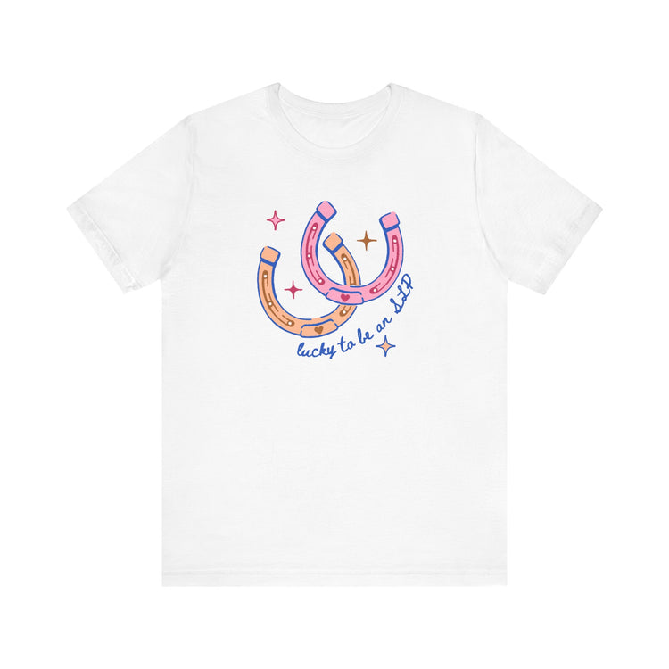 horseshoe lucky to be an SLP tee