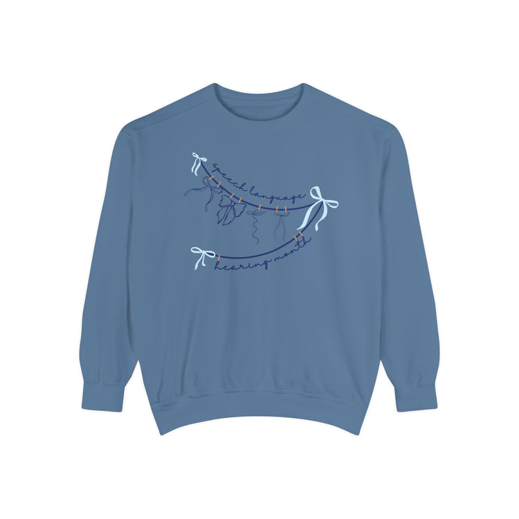 NSLHM bow clothespin comfort colors crewneck