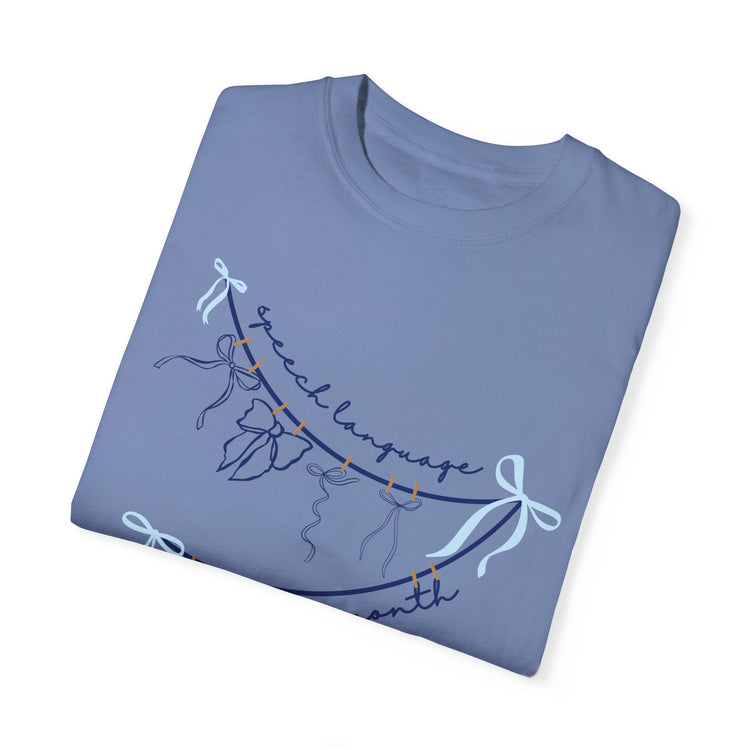 NSLHM bow clothespin comfort colors tee