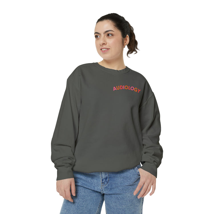 colorful audiology arch comfort colors crewneck