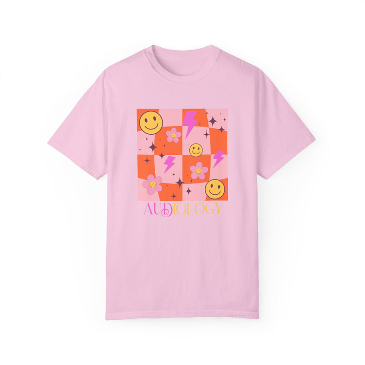 smiley disco audiology comfort colors tee