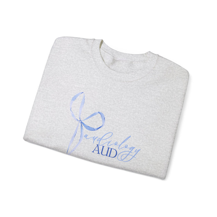 blue bow audiology crewneck
