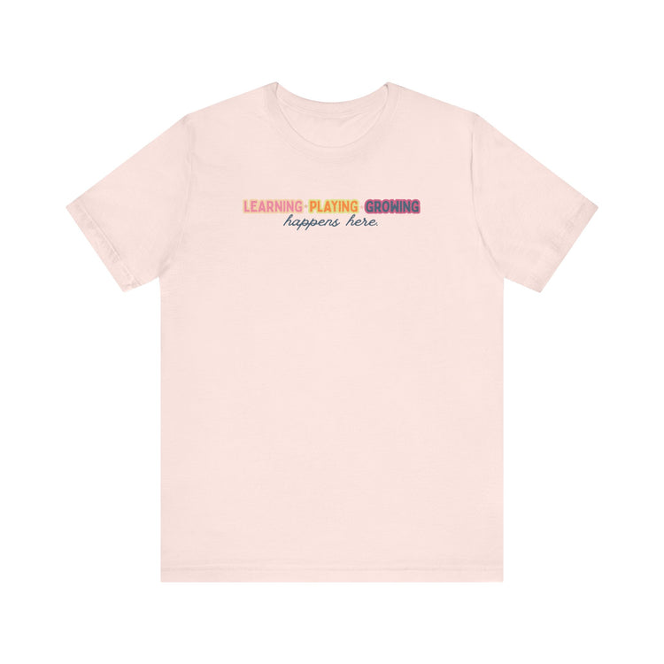 learning playing growing short sleeve tee