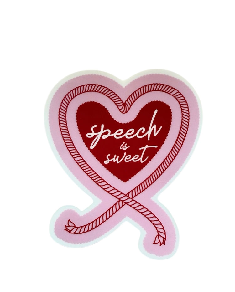 speech is sweet rope sticker