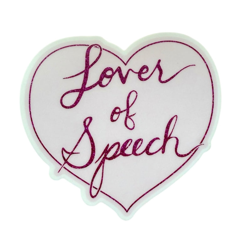 lover of speech sticker
