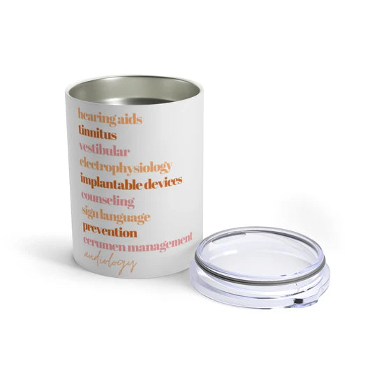 audiology scope of practice tumbler orange (sample sale)