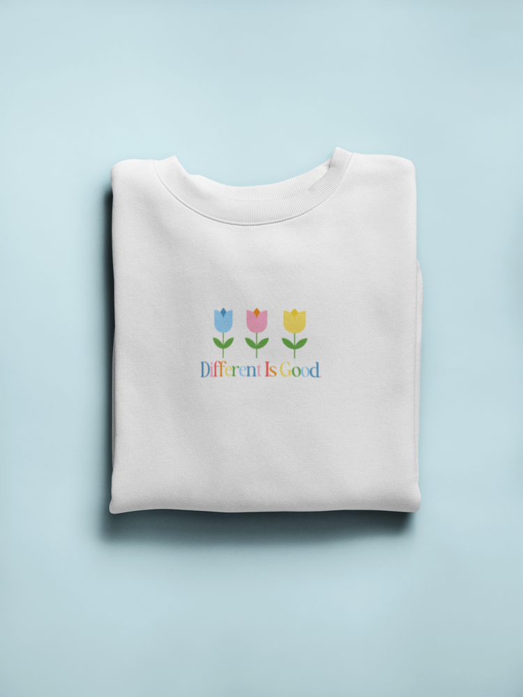 different is good tulips crewneck