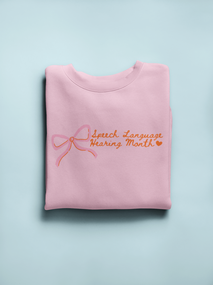 NSLHM pink bow crewneck