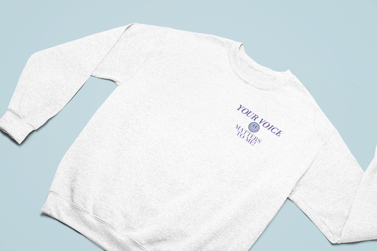 Custom Company Crewneck Sweatshirt with Logo and @beetheslp design