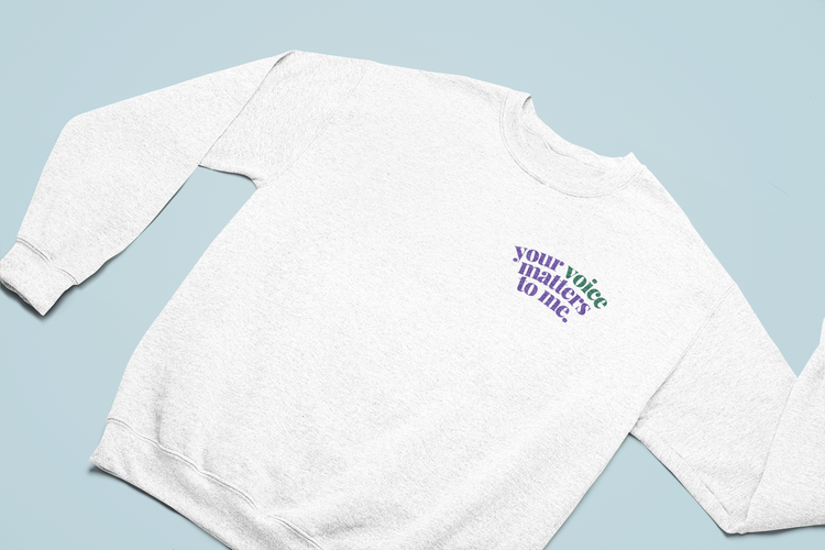 Custom Company Crewneck Sweatshirt with Logo and @beetheslp design