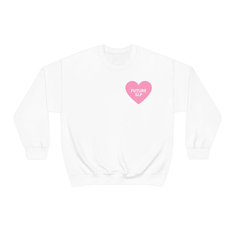 future SLP heart crewneck