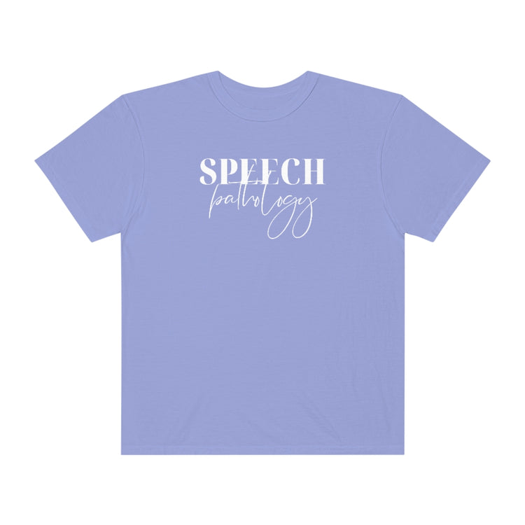 speech pathology cursive comfort colors tee