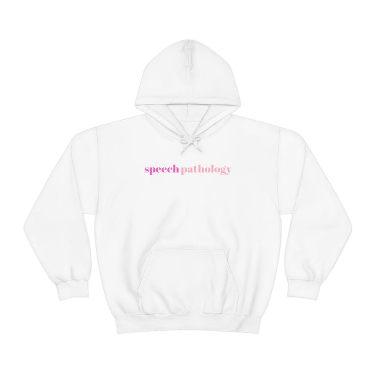 simple speech pathology pink hoodie