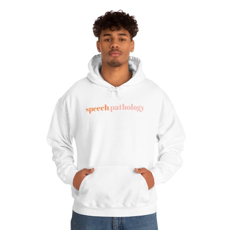 simple speech pathology orange hoodie