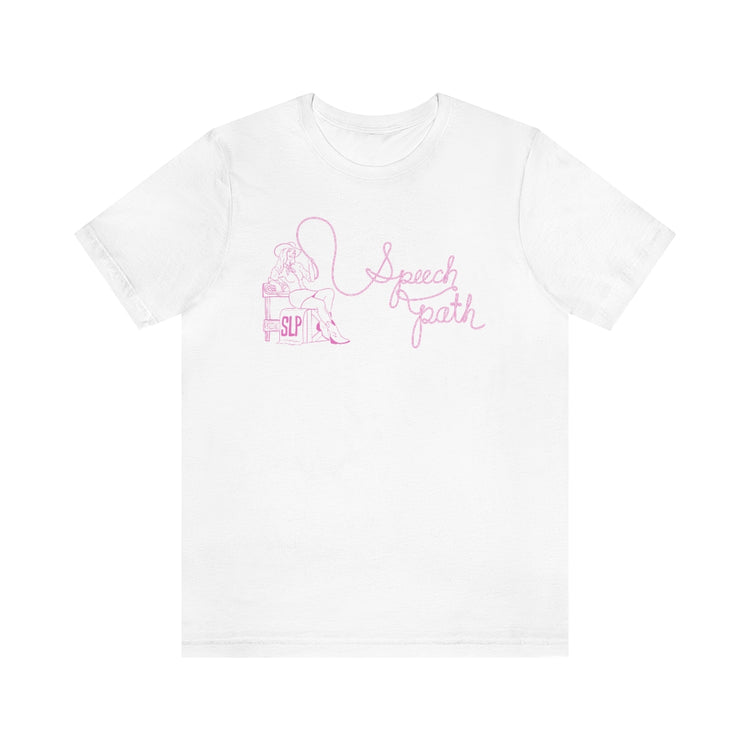 cowgirl rope speech path short sleeve tee