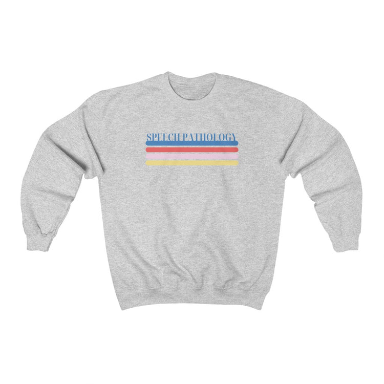 colorful lines speech pathology crewneck sweatshirt