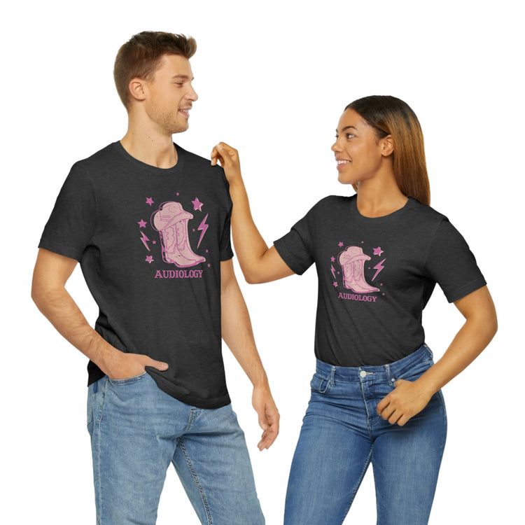 cowboy boots audiology short sleeve tee