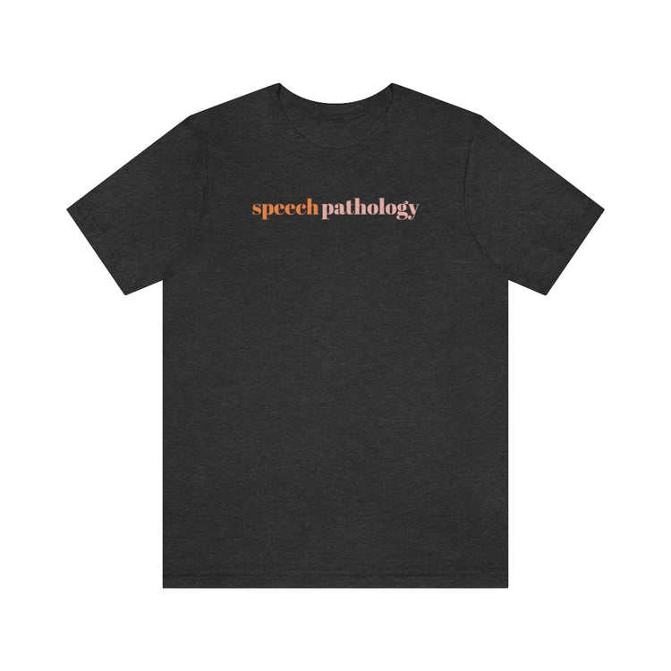 simple orange speech pathology short sleeve tee