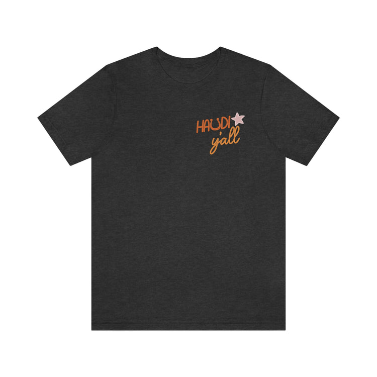speech pathology howdy y'all short sleeve tee